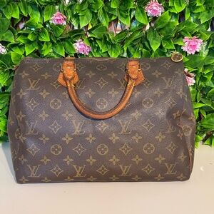 Louis Vuitton Monogram Speedy 30 Brown Canvas Bag